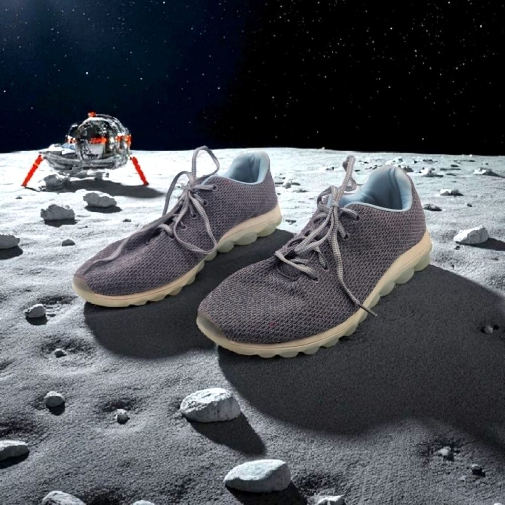 Avia Moonwalker Sz 11 Gray Knit Athletic Shoes